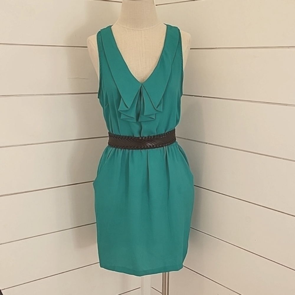 Silence & Noise medium teal mini dress